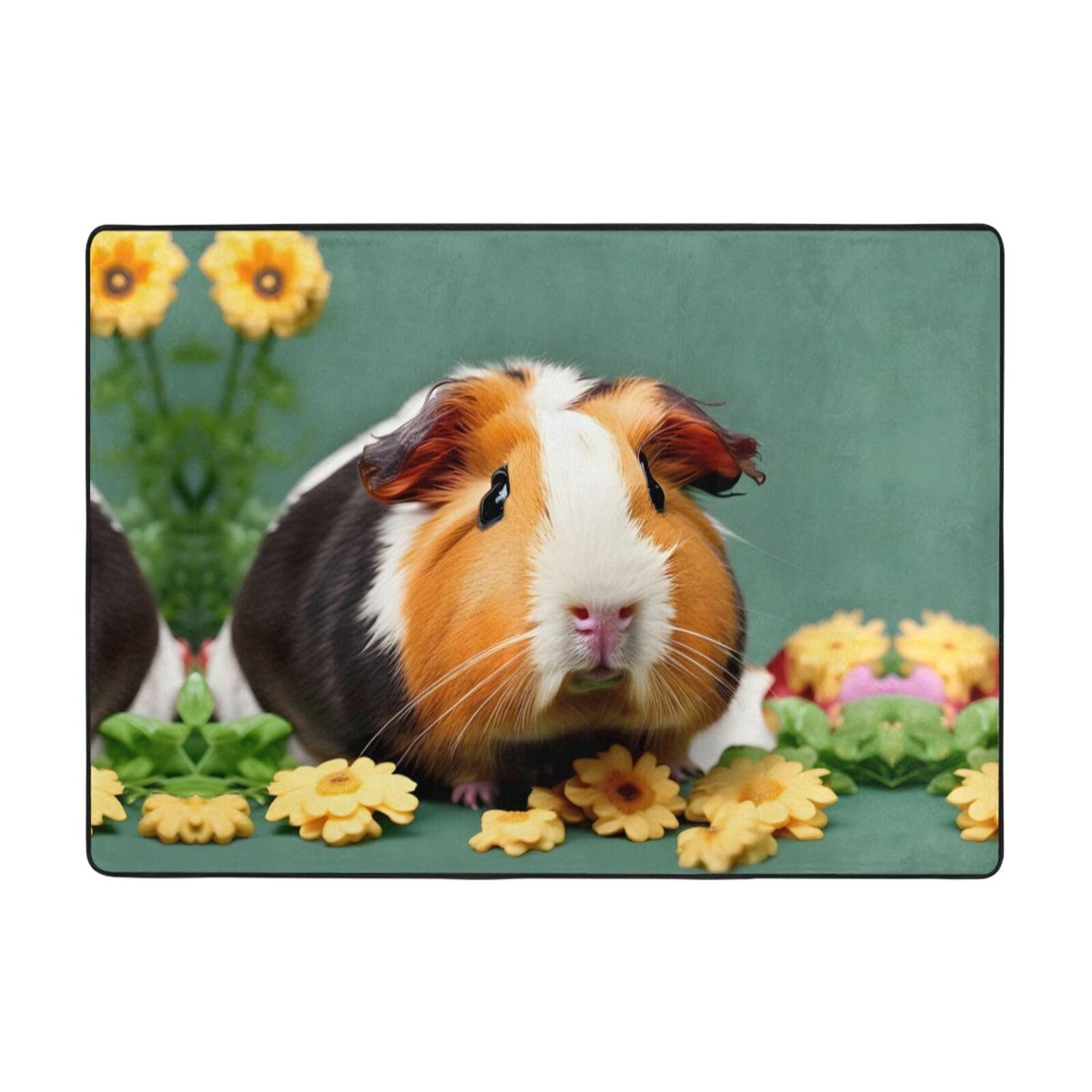 Tapis cochon d'Inde lavable antidérapant résistant pour garder la chambre propre
