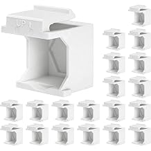 20-Pack Blank Keystone Jack Insert for Keystone Wall Panels and Patch Panel, Keystone blank inserts for unused Network Audio and Video Keystone panels port-White