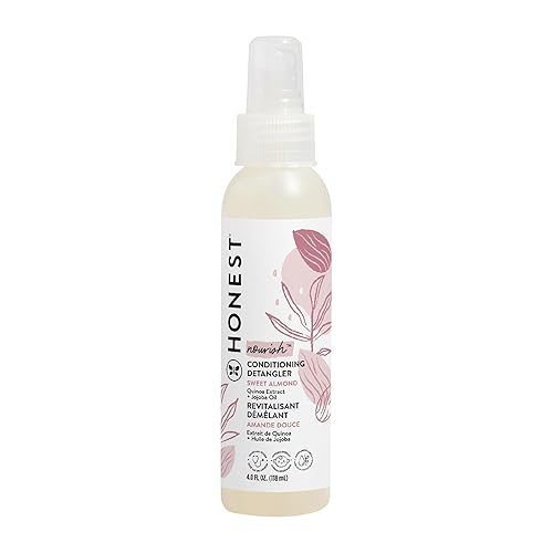 The Honest Company - Desenredante acondicionador para el cabello acondicionador sin enjuague spray fortificante sin desgarros sin crueldad
