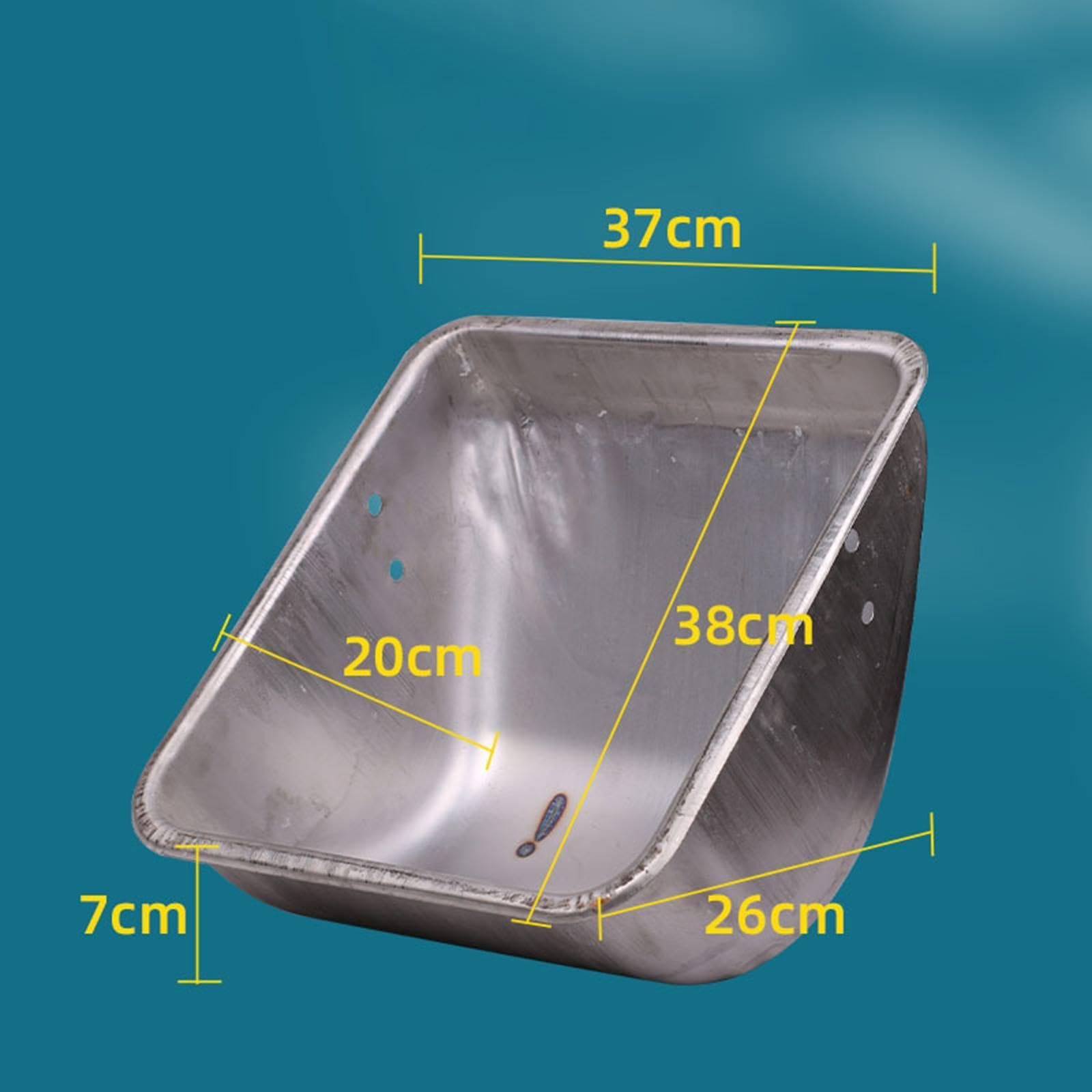 Comedero para Cerdos de Acero Inoxidable con Diseño de Doble Fijación Y Distribución Eficiente Recipiente para Alimentación de Cerdas Fácil de Limpiar, Regular Grueso