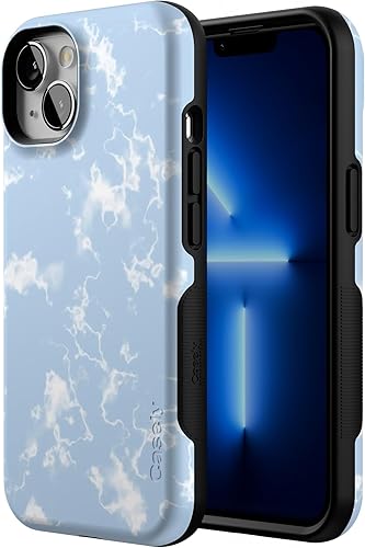 Vista 555 de Casely Funda para iPhone 13 Compatible con MagSafe Color Splash de medianoche Funda retro abstracta Color de medianoche Splash Abstracto