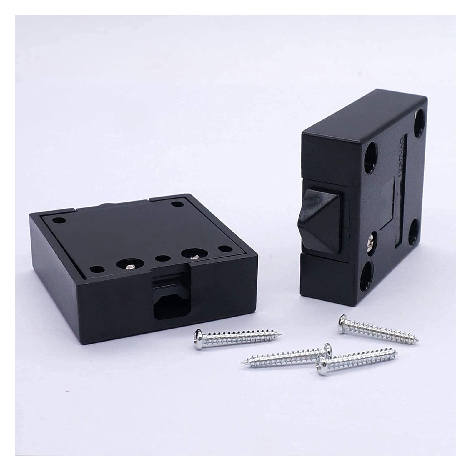 Interruptor táctil de armario negro, 2 uds., interruptor de lámpara de armario, interruptor táctil de puerta automático normalmente cerrado