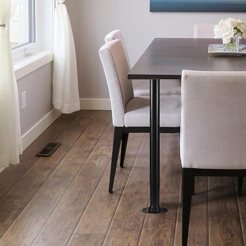 Miniatura 6 de GeilSpace Tubo de metal negro precortado de 1 x 24 pulgadas, acero industrial que se adapta a tubos y accesorios roscados negros estándar de una