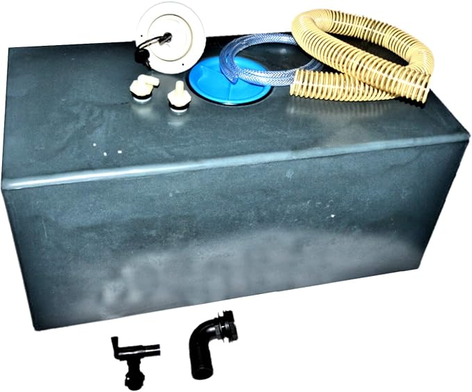 GS1 100 litre Motorhome fresh water tank kit with white locking filler