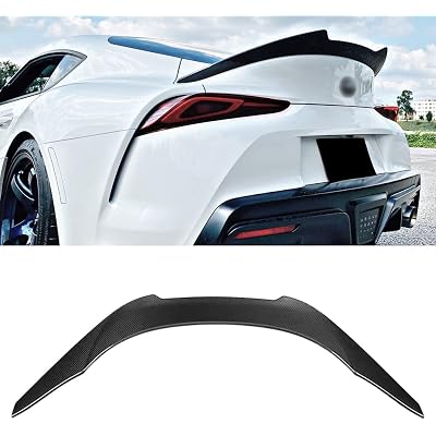 A90 Rear Spoiler Real Carbon Fiber Compatible for 2019+ Supra A90 A91 gr Coupe Gloss Black Trunk Spoiler Wing