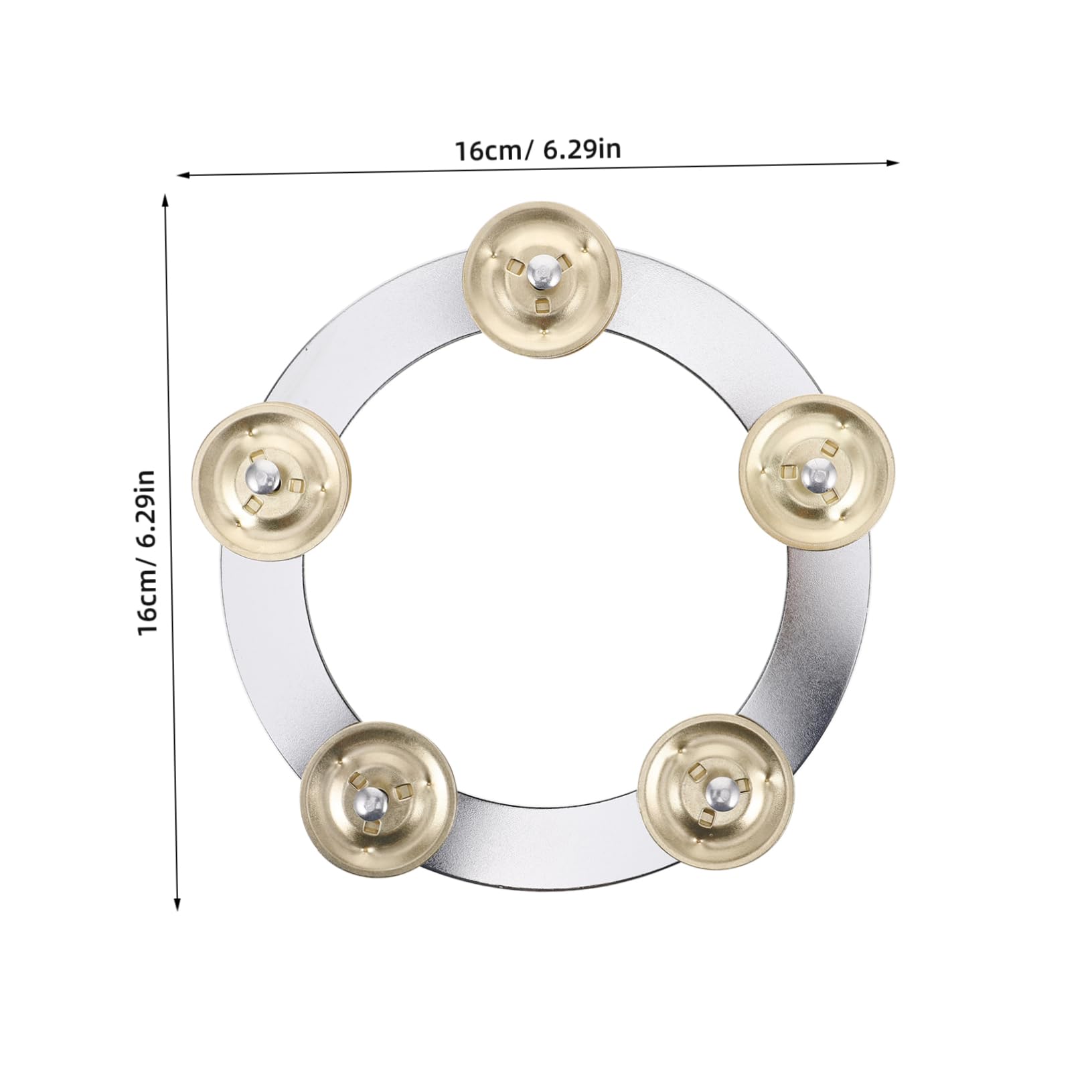 FUNOMOCYA Foot Tambourine Cymbal Ching Ring Drum Set Accessory for Bands and Schools