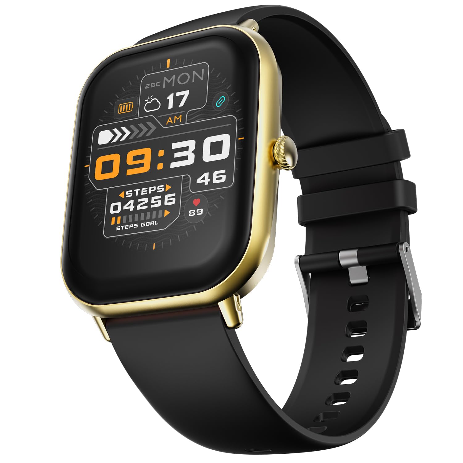 Fire-Boltt Newly Launched Ninja Call Pro Max 2.01” Display Smart Watch, Bluetooth Calling, 120+ Sports Modes, Health Suite, Voice Assistance (Gold Black)