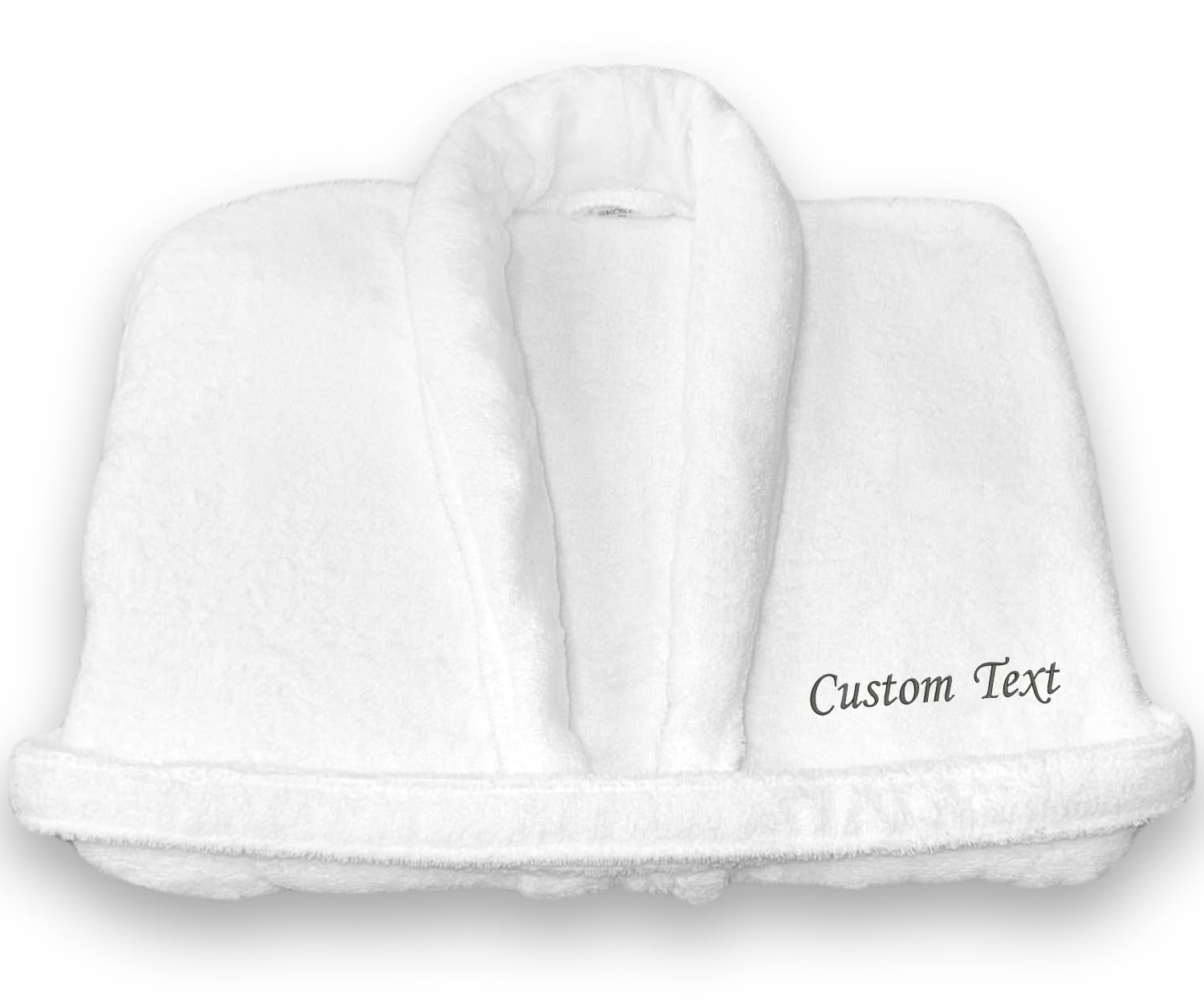 Graphic ImpactCustom Text Chest Embroidery Unisex Cotton Terry Bathrobe