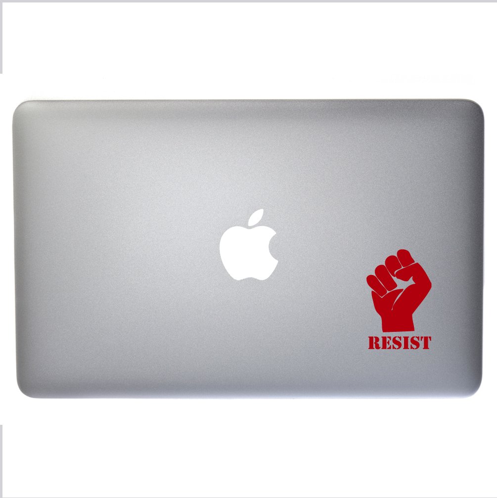 Dark Spark Decals Resist Fist Equal Rights for All - Vinyl Decal for Indoor or Outdoor use, Cars, Laptops, Décor, Windows, and More - Red 4 Inch