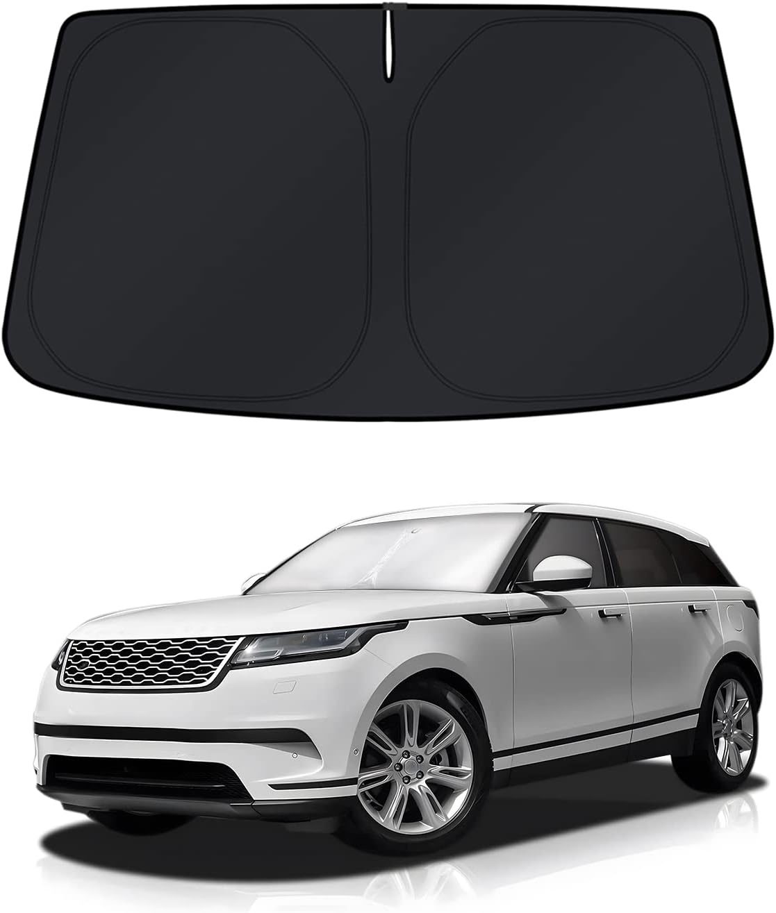 KUST Windshield Sun Shade for 2017-2023 Land Rover Range Rover Velar Window Shade Sun Visor Cover Foldable Blocks UV Rays Keep Your Car Cooler