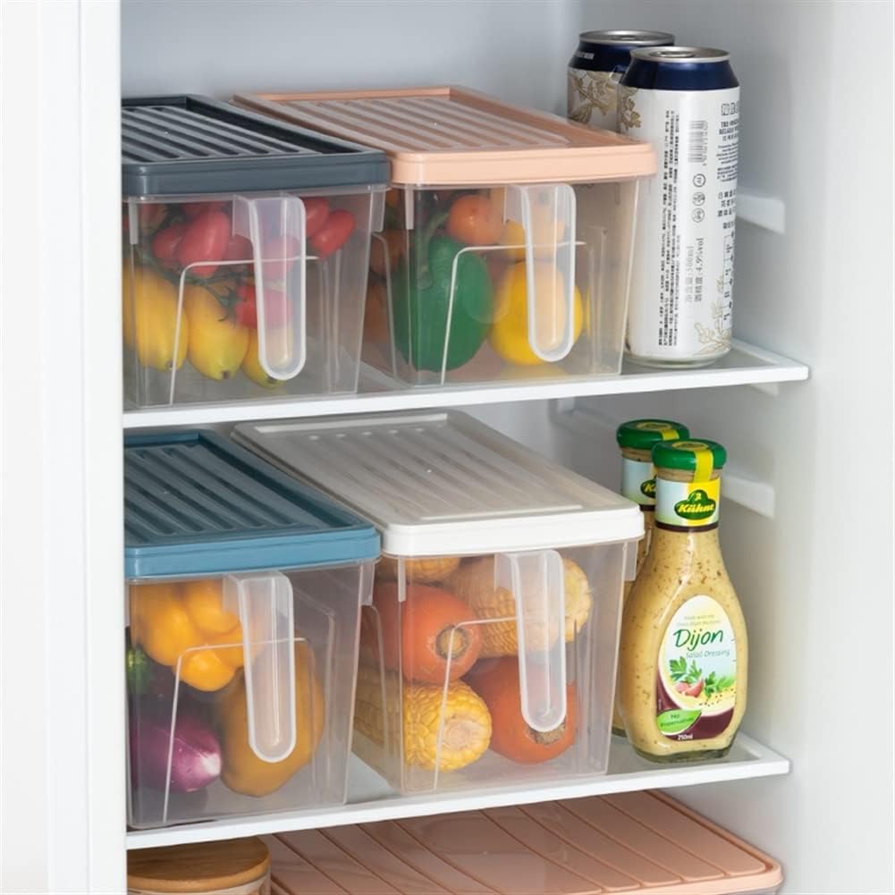 Refrigerator Storage Box Drawer Type Egg Carton Storage Box Transparent Plastic Storage Box for Kitchen Household (Color : B) (Transparent)