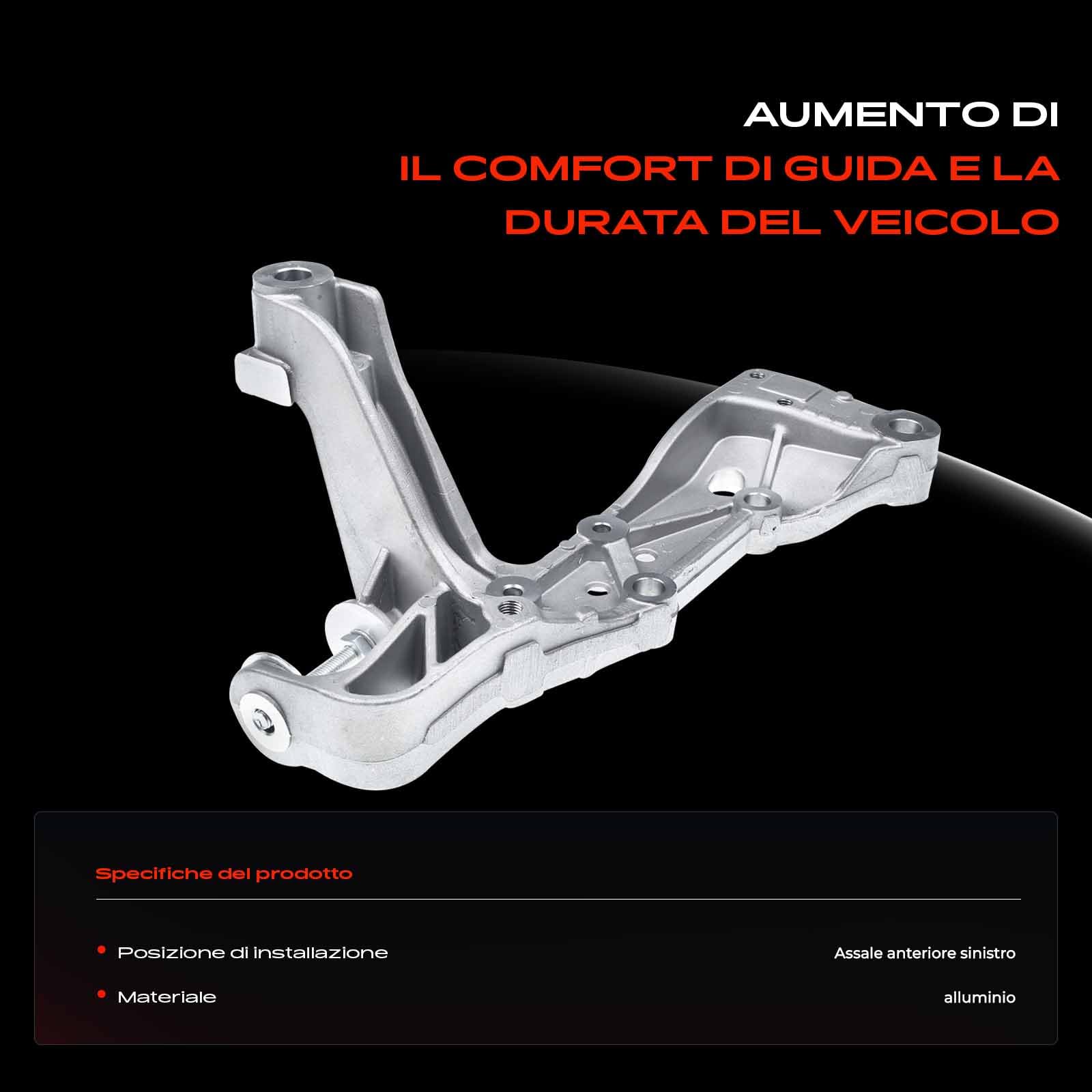 Frankberg supporto braccio trasversale Anteriore destro Compatibile con A3 8P III 2K 2C Golf V 1K III 1K 1T 2003-2013 1K0199296J