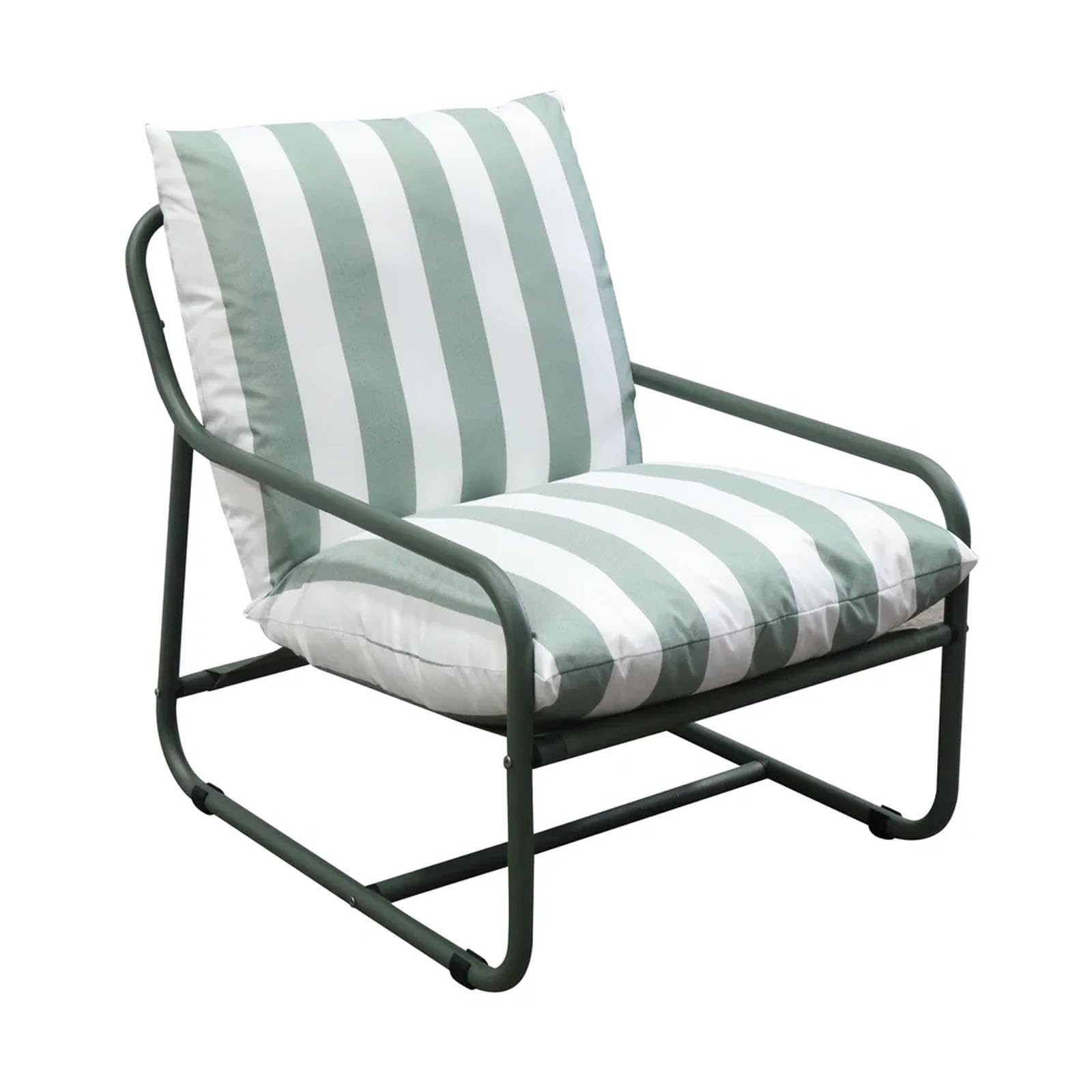 KETTLER Cloud Relaxer Garden Chair with RainSafe Cushions, Steel Frame Outdoor Lounge Chair (Forest Green)