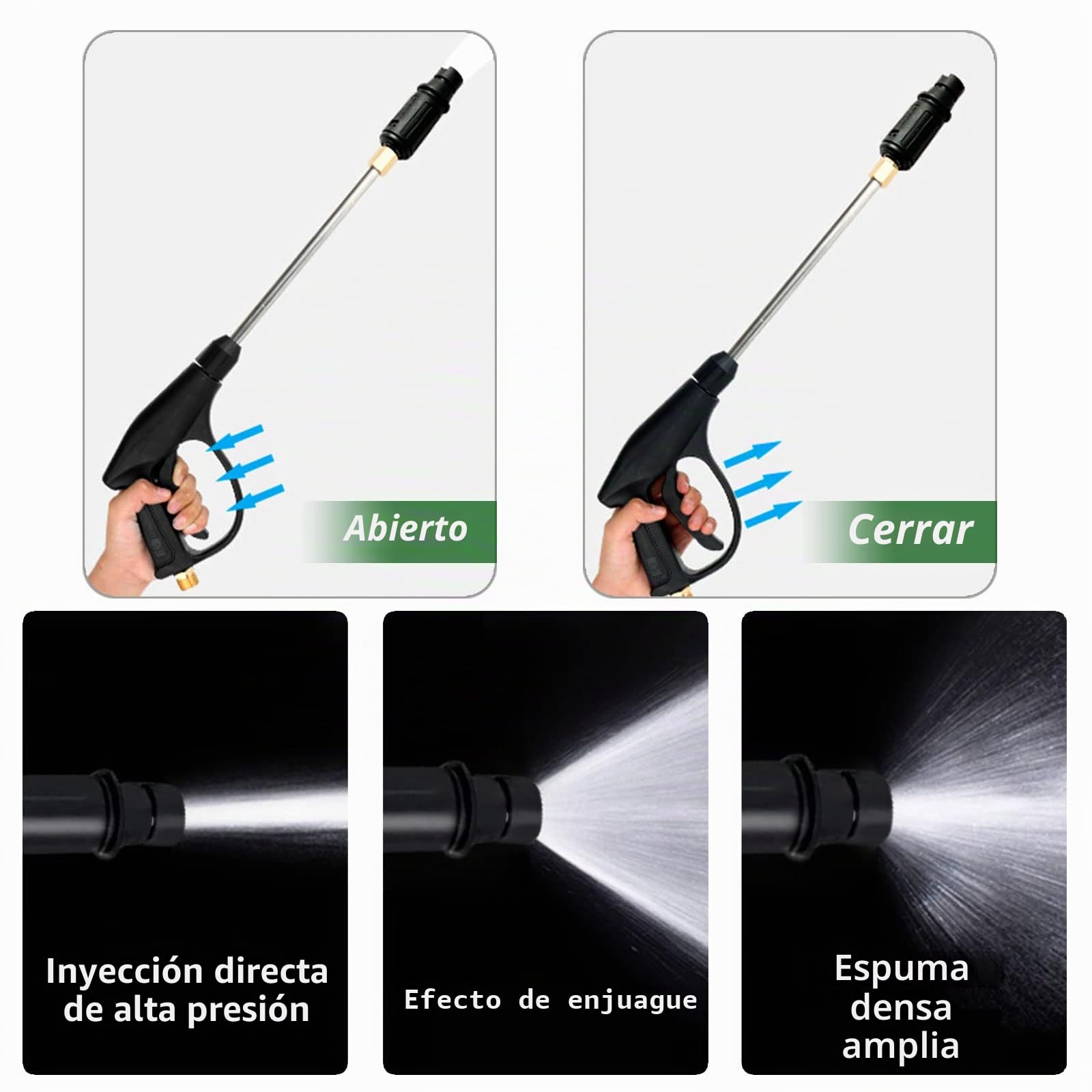 Hidrolimpiadora de Alta Presion, Hidrolavadora Profesional de 180bar, 6,5 l/min 2200W con Tubería de Entrada de Agua de 2 m, Tubería de Salida y Accesorios, para el Hogar/Automóvil/Patio