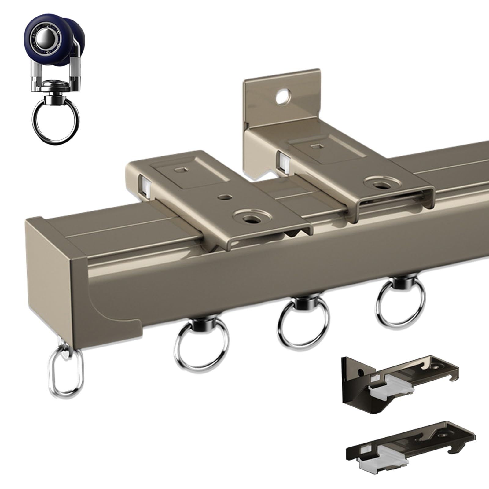 Rail de rideau en aluminium robuste pour résoudre le manque de place