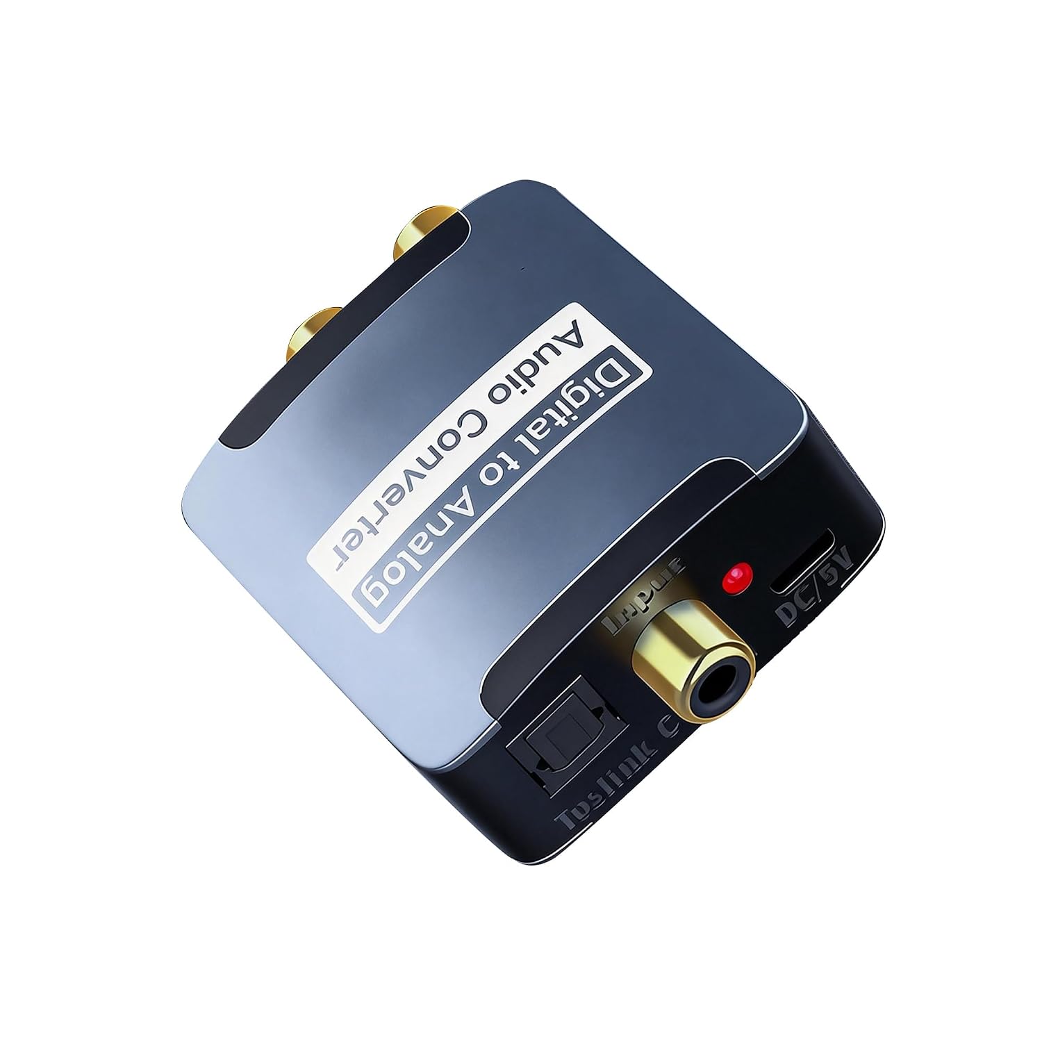 Analog Audio Converter Coaxial Digital/Optical SPDIF to RCA L/R/3.5mm Analog Audio Converter for PS4,TV,Blu Ray Player,Audio,etc