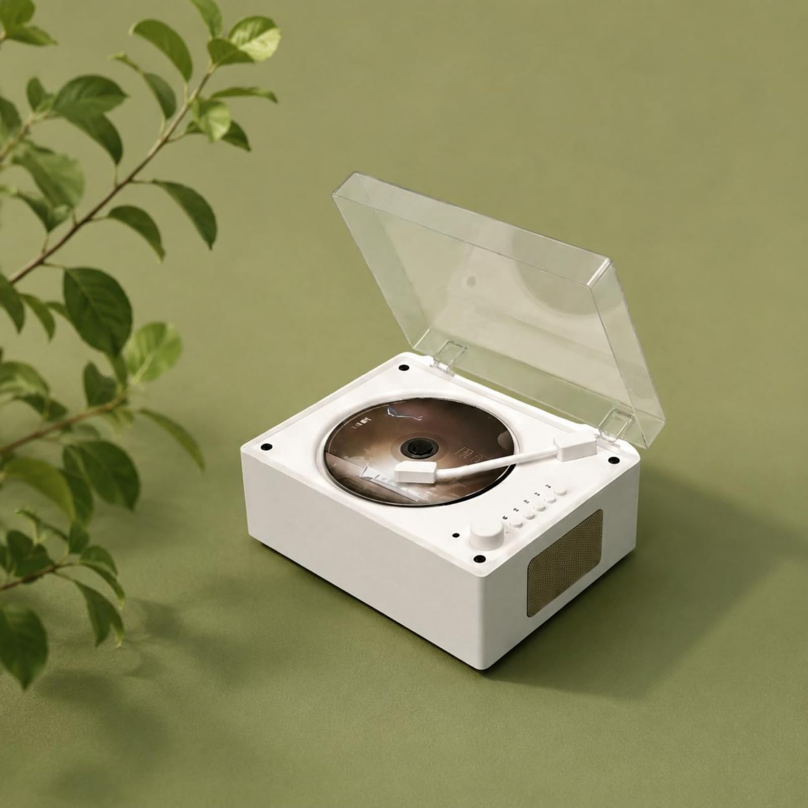 Bluetooth Disc Player Tragbares CD Abspielgerät Stilvolles Multifunktionsaudiogerät Retro Kunststoffdesign USB-kompatibilität für Wohnzimmer, Color to 2, Color to 2