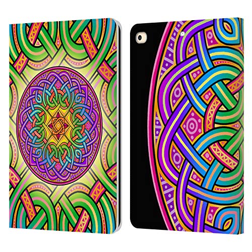 Étui cuir iPad 9.7 2018 avec support et porte-cartes Mandala