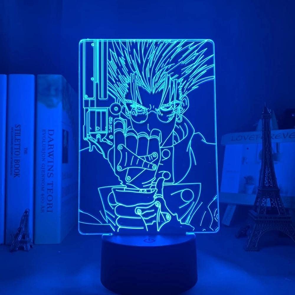 3D led Night Lights for Kids 3D Lamp Anime Trigun VASH The Stampede LED Night Light for Kid Room Deco Birthday Gift Manga VASH The Stampede Trigun Night Lamp