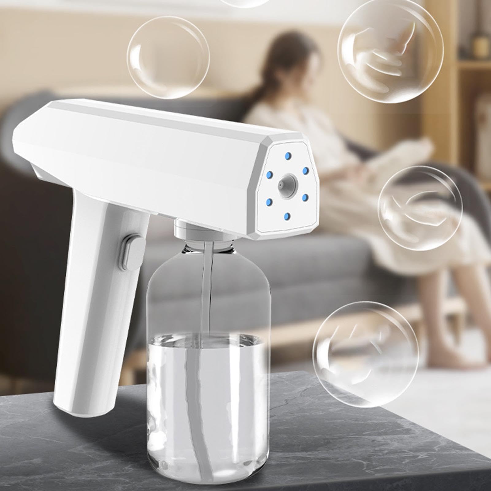 Atomizer Sprayer Bottle, 250ml Cordless Electric Mist Spray Bottle, Rechargeable Handheld Sprayer for Home, Car, Bedroom, and Cleaning, 20.5x3.8x16.5 cm
