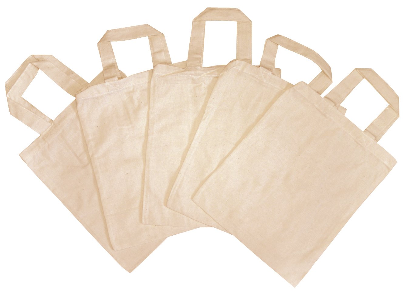 Eduplay Tragetaschen Aus Baumwolle – 5er Set, Naturfarben, 38 X 42 Cm, Vielseitig Nutzbar