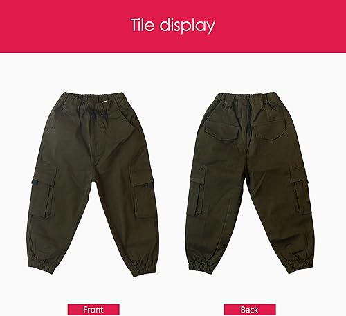 Miniatura 4 de MINI PANDA Pantalones para niños pequeños, pantalones negros para niños pequeños o niñas, pantalones de 2 piezas