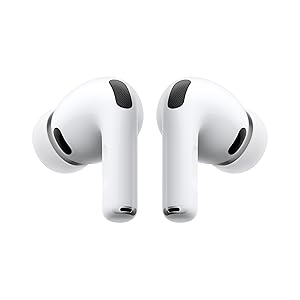 Auricolari wireless Apple AirPods Pro 3, Cancellazione attiva del rumore, Rilevamento della frequenza cardiaca, Cuffie Bluetooth, Audio spaziale, Suono ad alta fedeltà, Ricarica USB - C