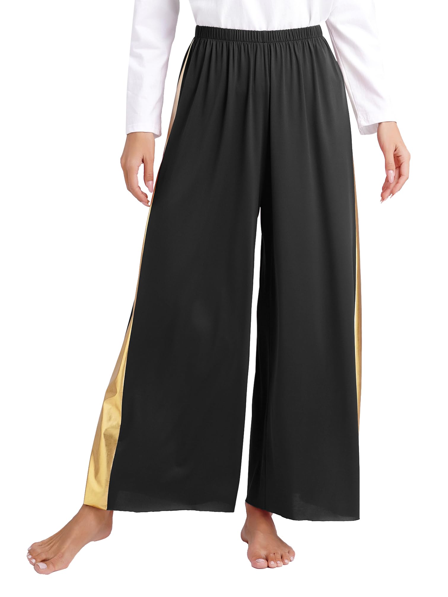 Vestido de Danza Lírica para Mujer con Falda Asimétrica y Pantalones Bombachos