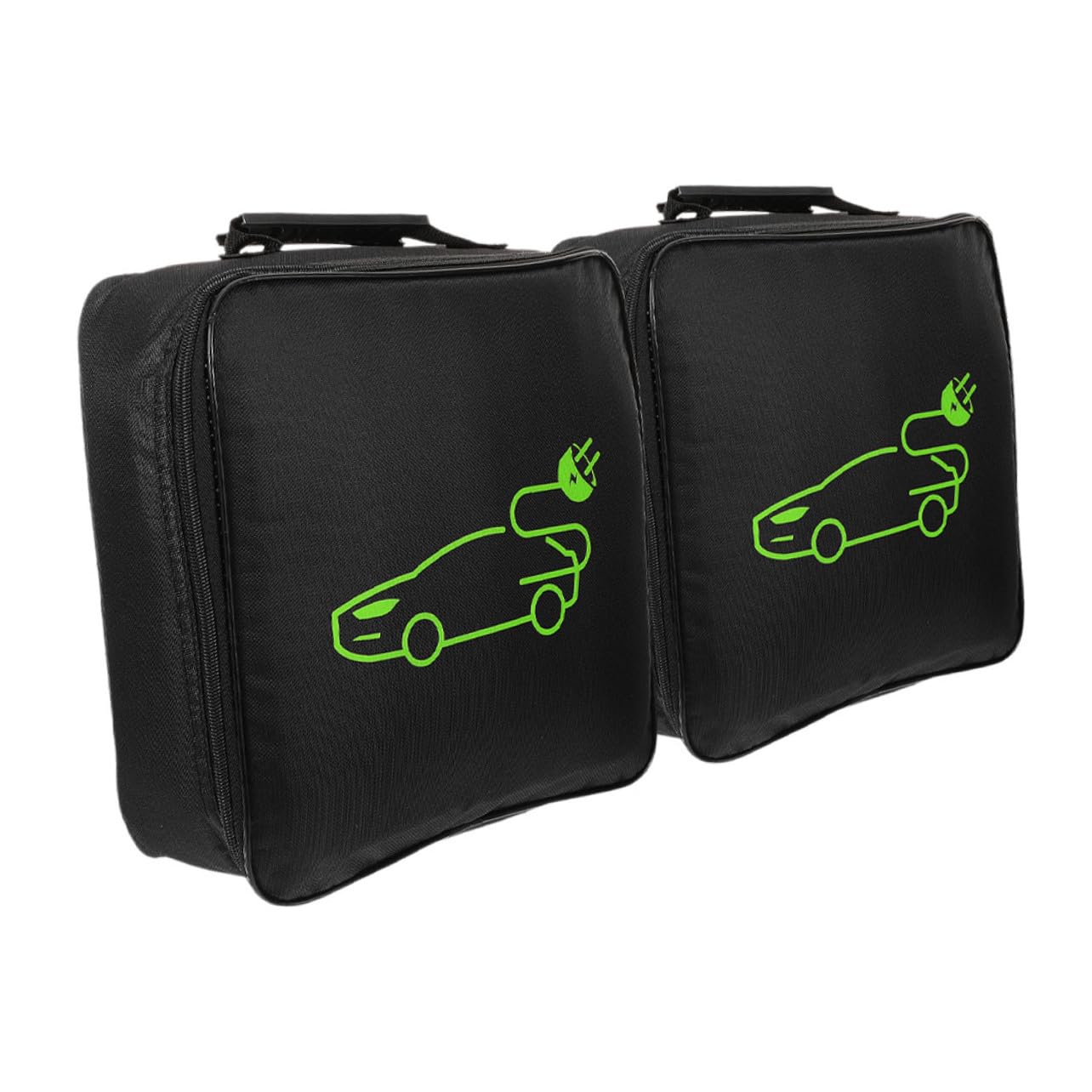 Hemobllo Bolsa de Almacenamiento para Cable de Carga Coche, Organizador Portátil de 2 Piezas, Material Duradero, Tamaño Cuadrado, Uso en Maletero para Mantener Orden y Proteger Cables