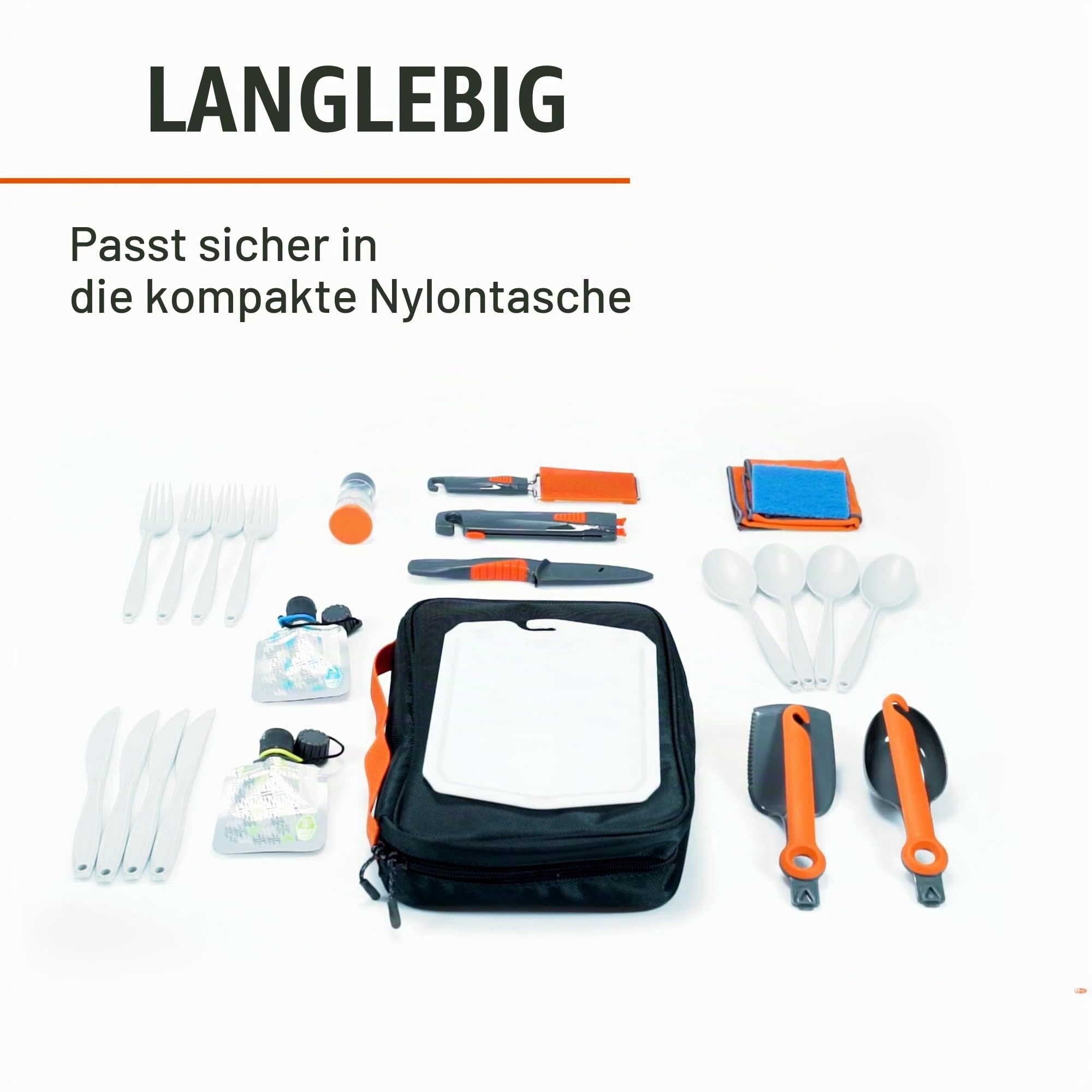 GSI Outdoor Küchenutensilienset 24-teilig, mehrfarbig, 90104