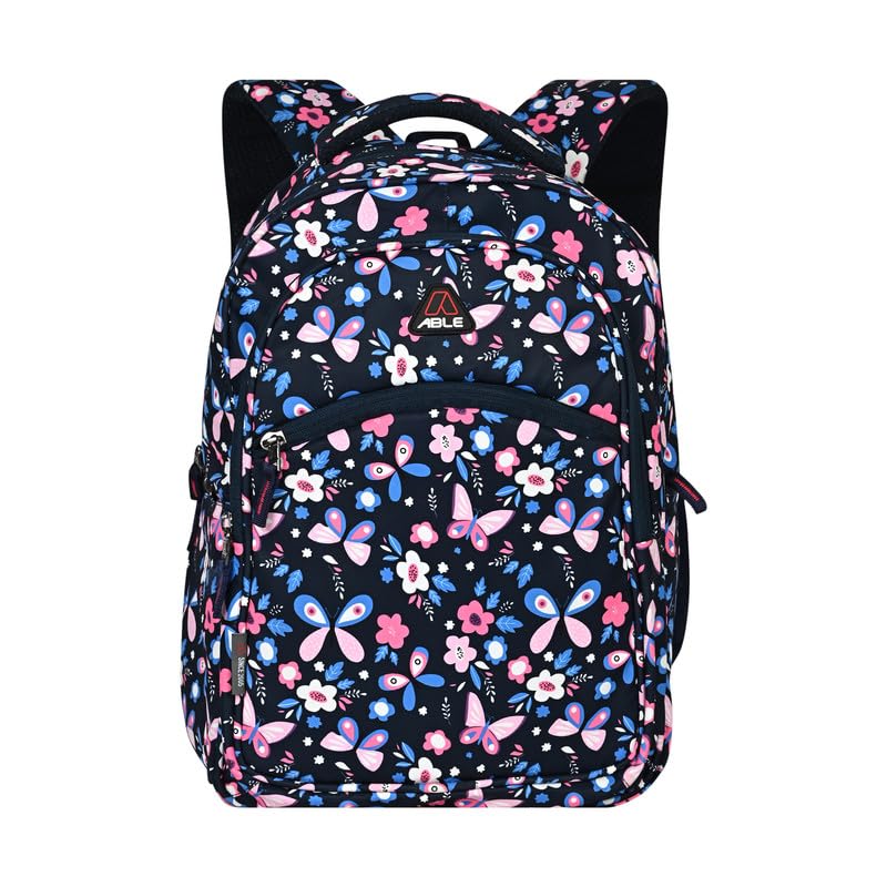 ABLE Multi Print Laptop Backpack For Girls - School/College/Casual Backpack Navy Blue (40 Litres). (B0CNG5YX3G) Amazon Price History, Amazon Price Tracker