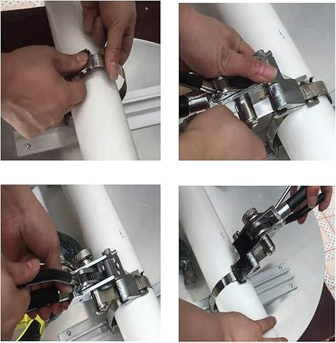 Miniatura 5 de Herramientas de bandas para tensor de flejado Herramienta tensor de acero inoxidable Bridas de cables Corte de tensión Fijación Guiada a mano