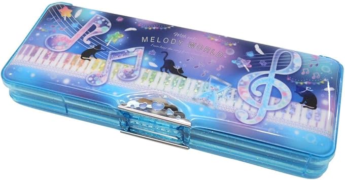 Amazon Co Jp 筆箱 両面開き ソフト ペンケース ネコ音符 Sho Bi 女の子向け 新学期雑貨 グッズ Nl 文房具 オフィス用品