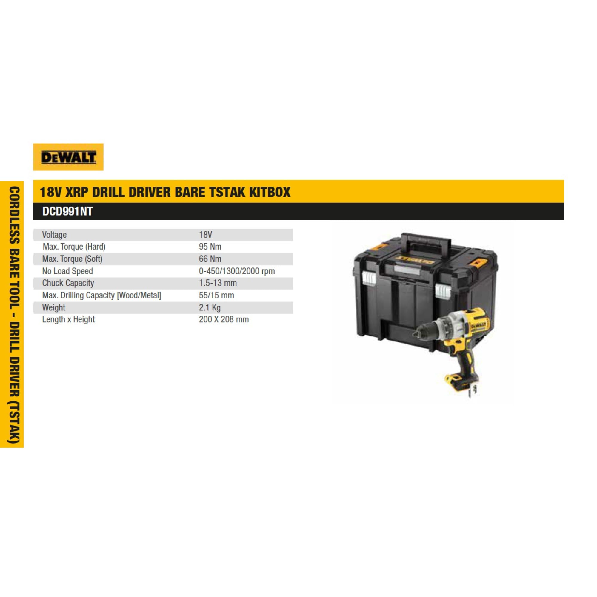 DEWALT DCD991NT-XJ Taladro (batería)