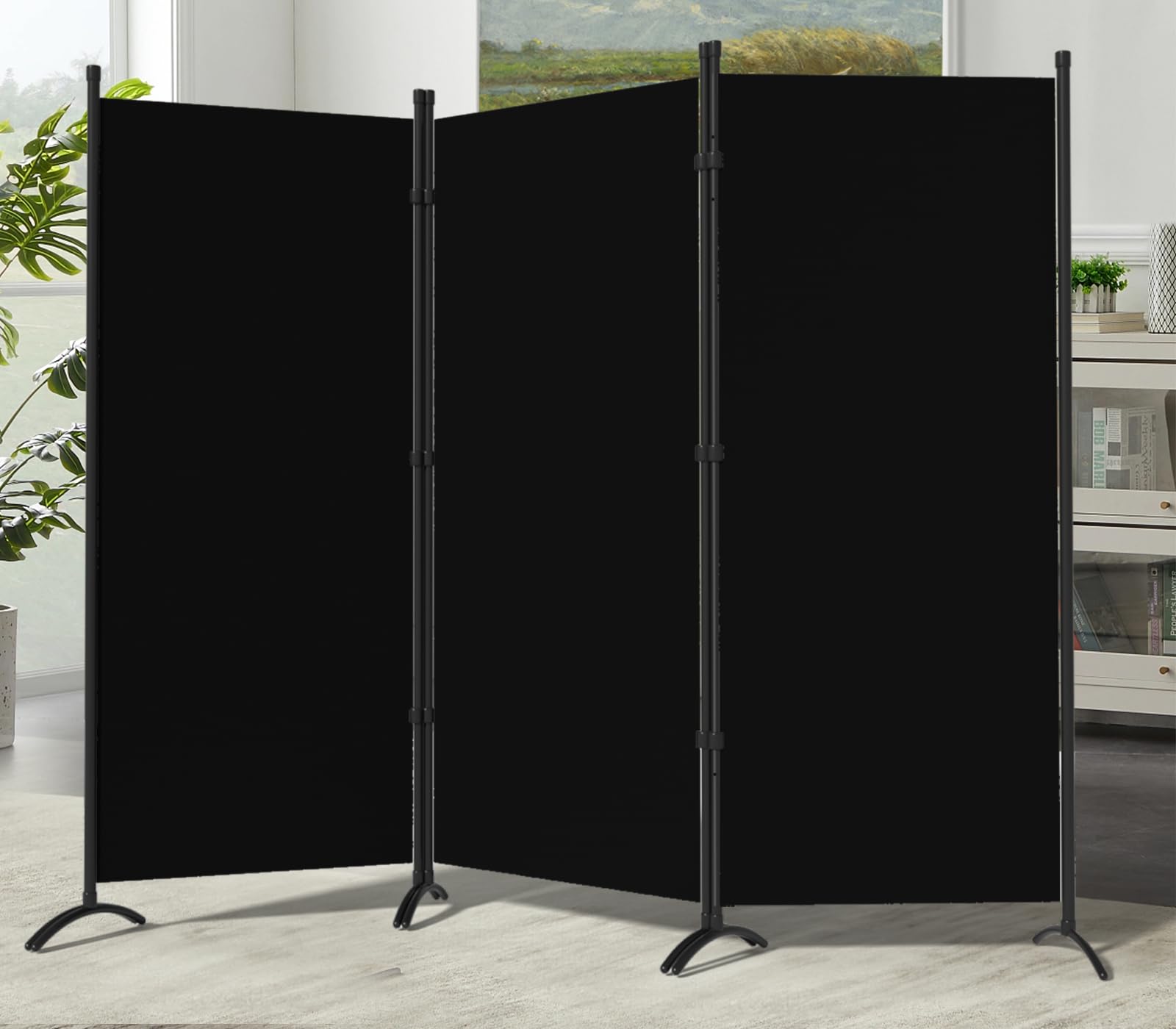 3 Panel Room Divider, 6FT Portable Room Dividers Folding Privacy Screens, 100" W Freestanding Fabric Divider for Room Separation, Partition Room