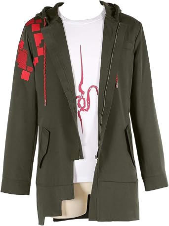 Anime Men Cosplay Costume Green Jacket with White Tshirt