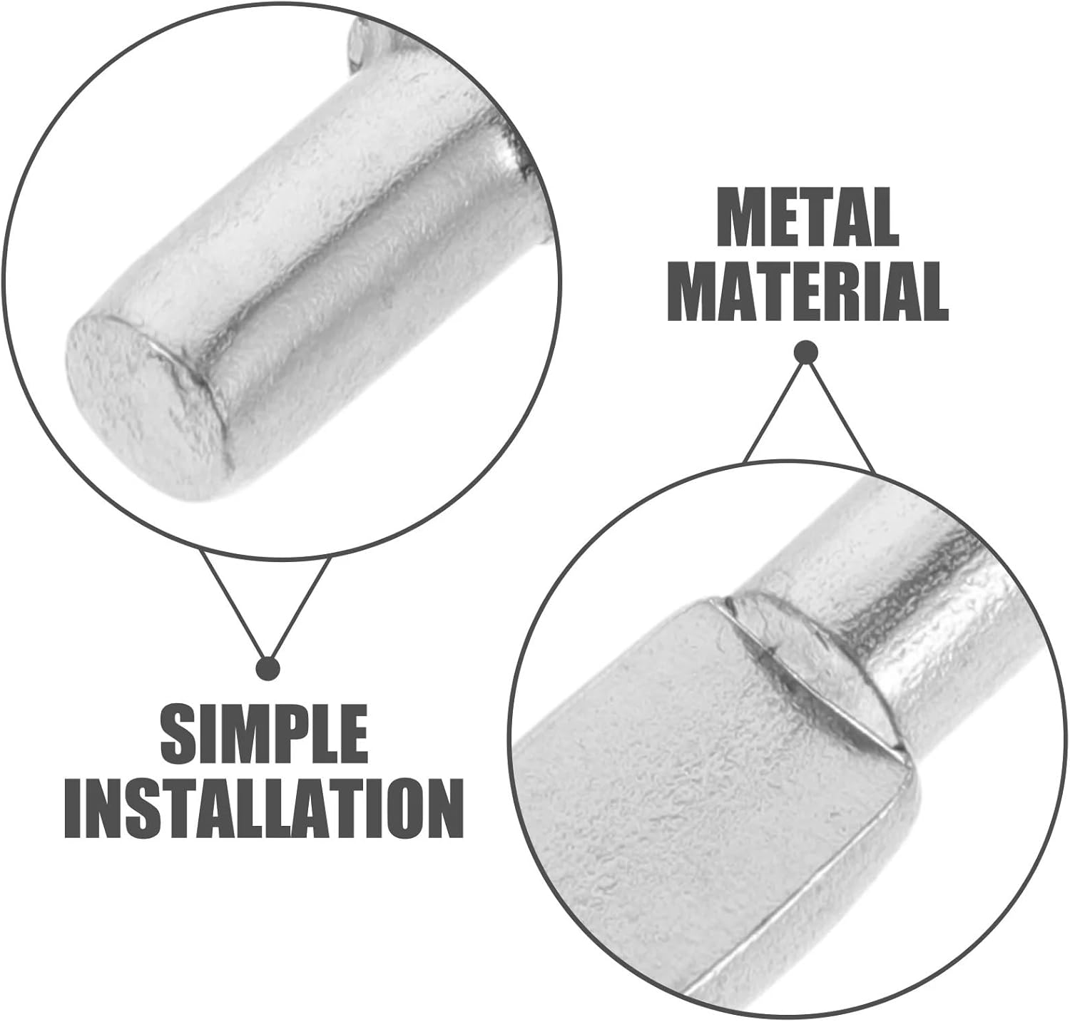 Shelf Pins Support Pegs 150pcs Nickel Plated Bookshelf for Shelves Bookcase Advanced Fixing