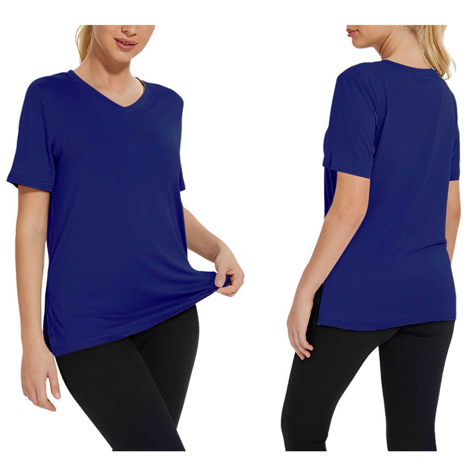 T Shirt Femme T-Shirts Amples Élégant À Manches Courtes Basics Tee Shirts Décontracté Confortables Coton Haut Femme Oversize Blouse Tunique Tops T Shirts