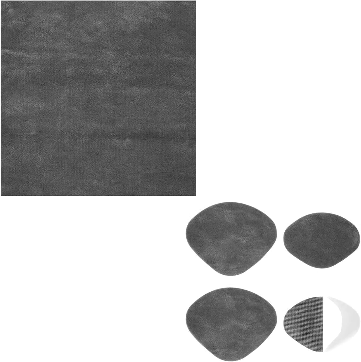 TBDdsd Sports shoe repair kit, Self-Adhesive Inside Shoe Patches Kit for Repair Holes, Sneaker Heel Patch，Soft and Durable(Gray 2)