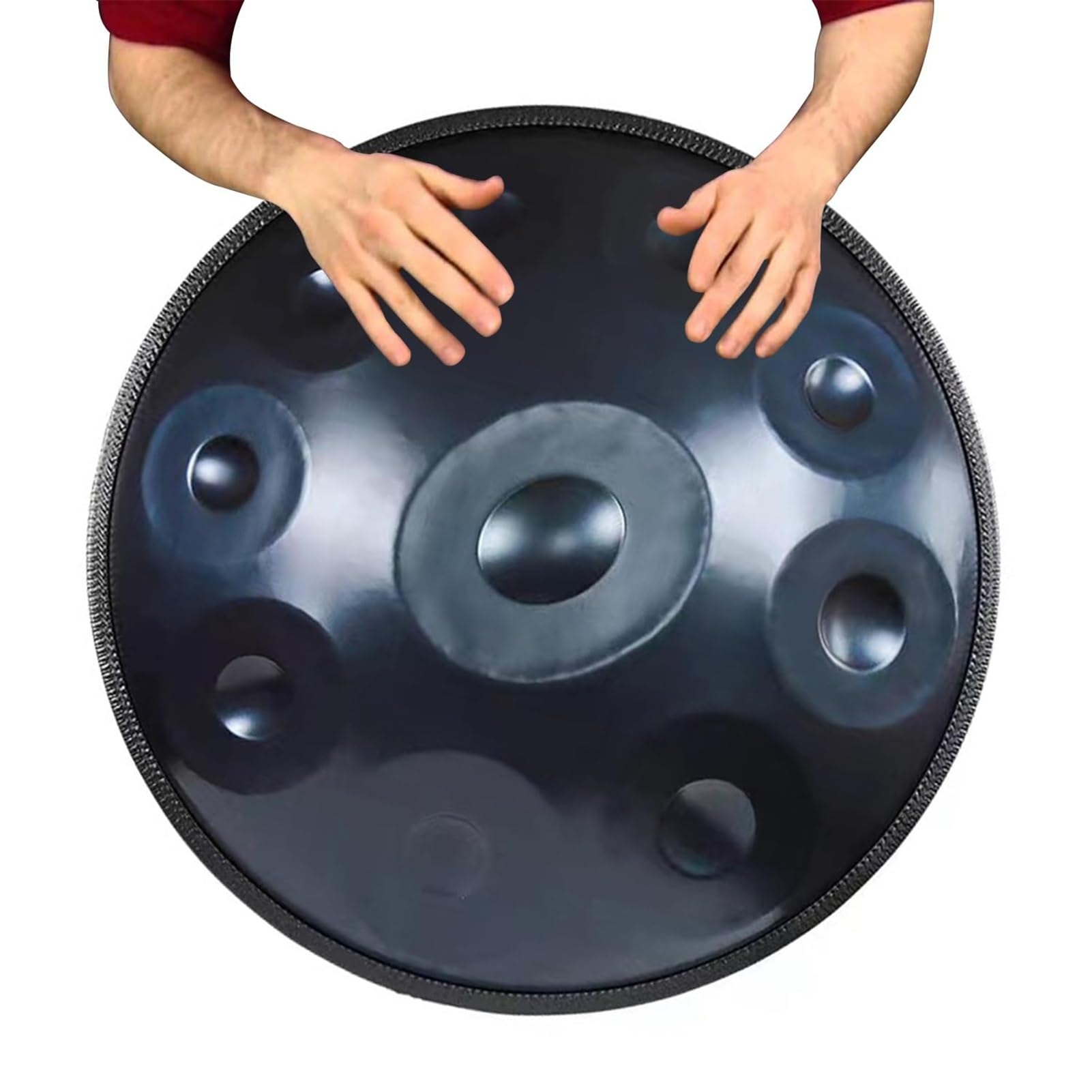 Handpan Drum - Tambor De Mano - Steel Hand Drums, Instrumento De Percusión De Tambor Handpan De 22 Pulgadas Tambor De Mano De Acero - Tambor De Mano En Re Menor Kurdo, Tambores Handpan 440 Hz(440Hz,10