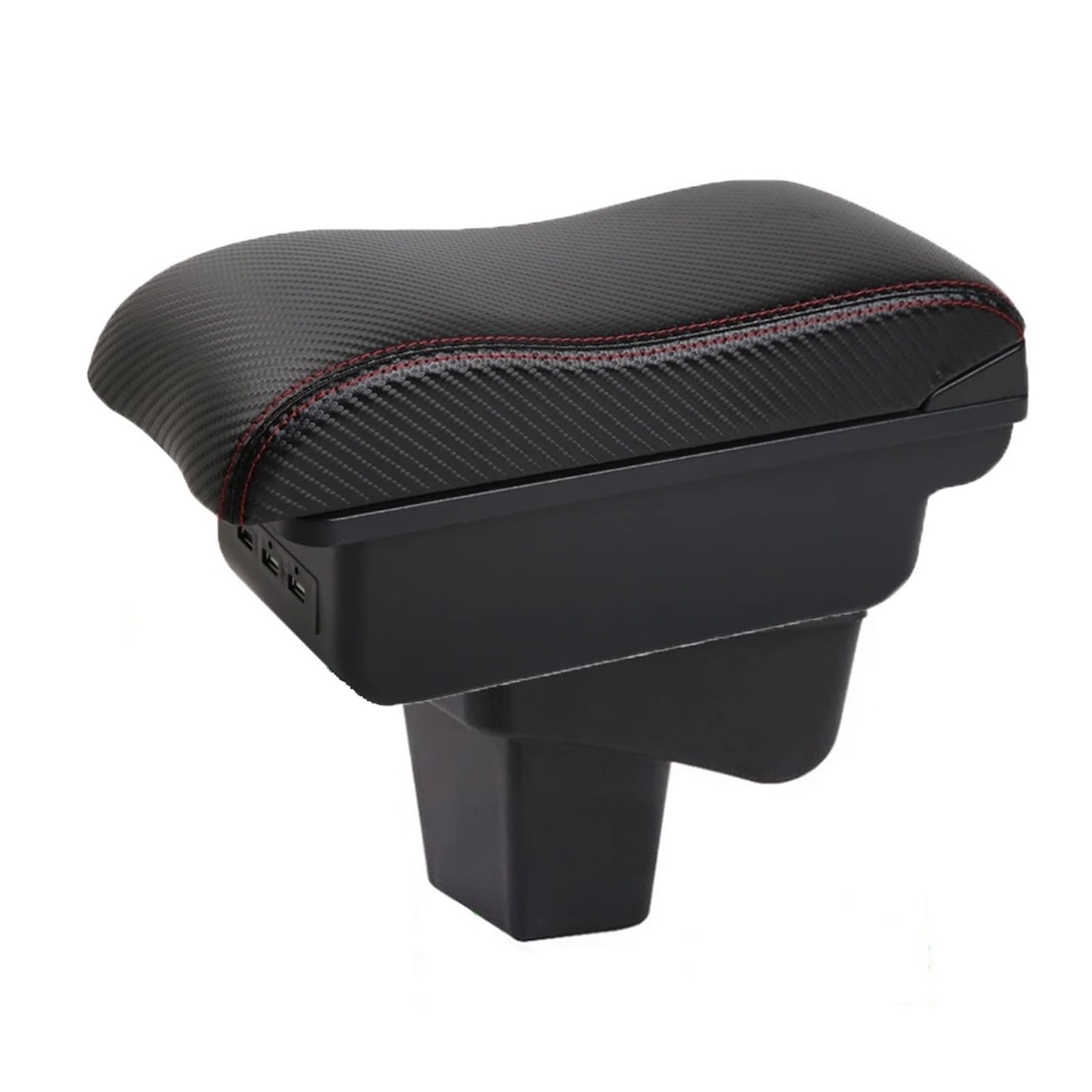 UMDJJU For Grand For Vitara Central Car Armrest Storage Box Elbow Support For Drivers And Passengers Car Centre Console Armrest Box(B-3USB-Red Line)