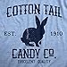 Womens Funny Easter T-Shirt – Cotton Tail Bunny Candy Co Graphic Tee – Soft Cotton Blend Short Sleeve Top – Cute Spring Outfit and Egg Hunt Apparel - Blue S