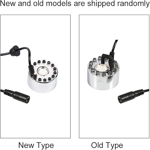 Miniatura 8 de Fuente de agua de aluminio, atomizador, atomizador, mini máquina de niebla con 12 luces LED que cambian de color (#1) #1,#3