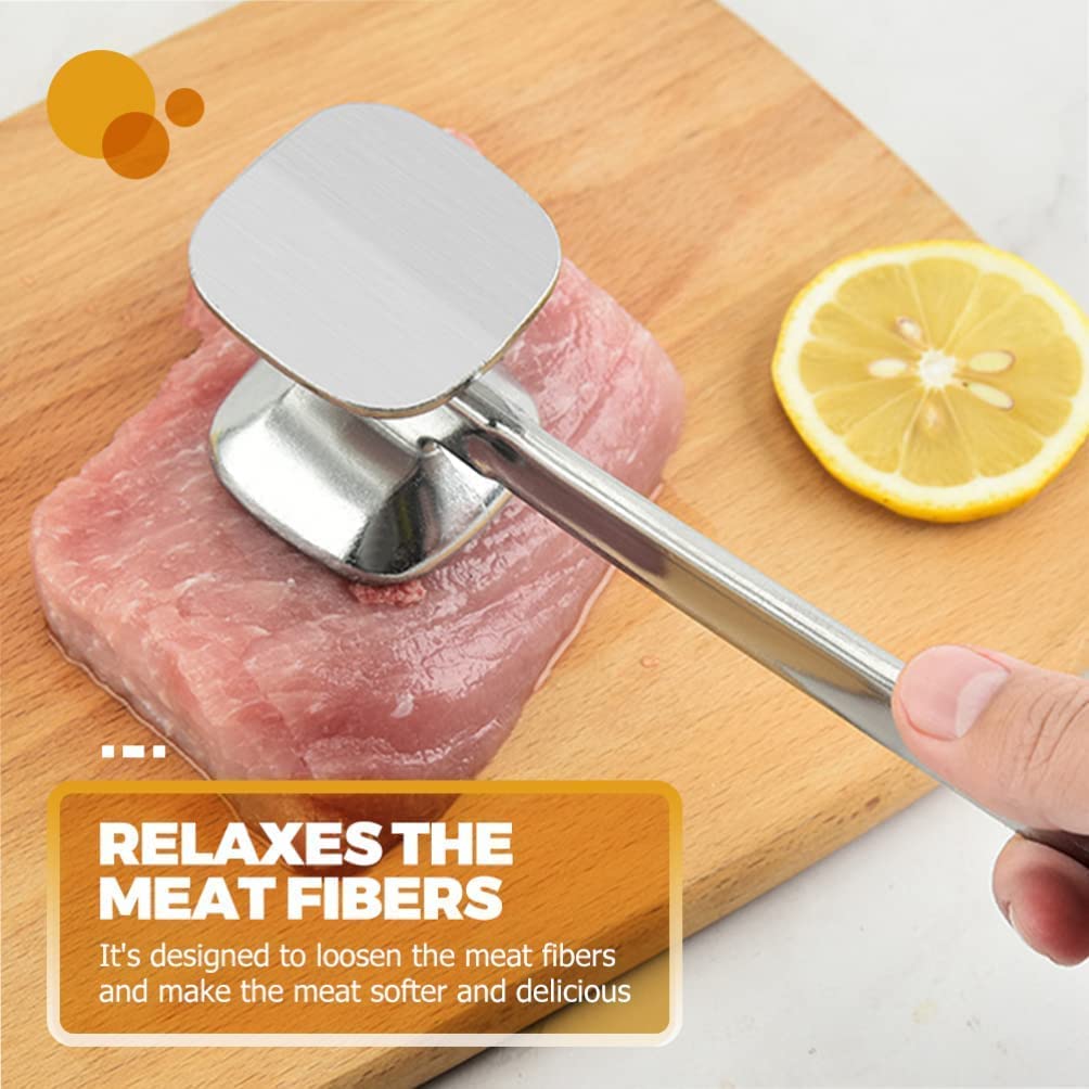 Two Sides Wooden Meat Tenderizers Mallet Pounder Kitchen Tool With Aluminum Alloy Heads For Tenderizing Steak Beef