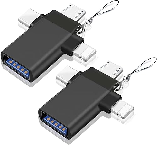 Askoppo USB C to USB Adapter 3 -in -1, USB CiOSMicro USB to USB 3.0 OTG Adapter for Data SynchronizationSuitable for Mobile Phones, Laptop U disks,