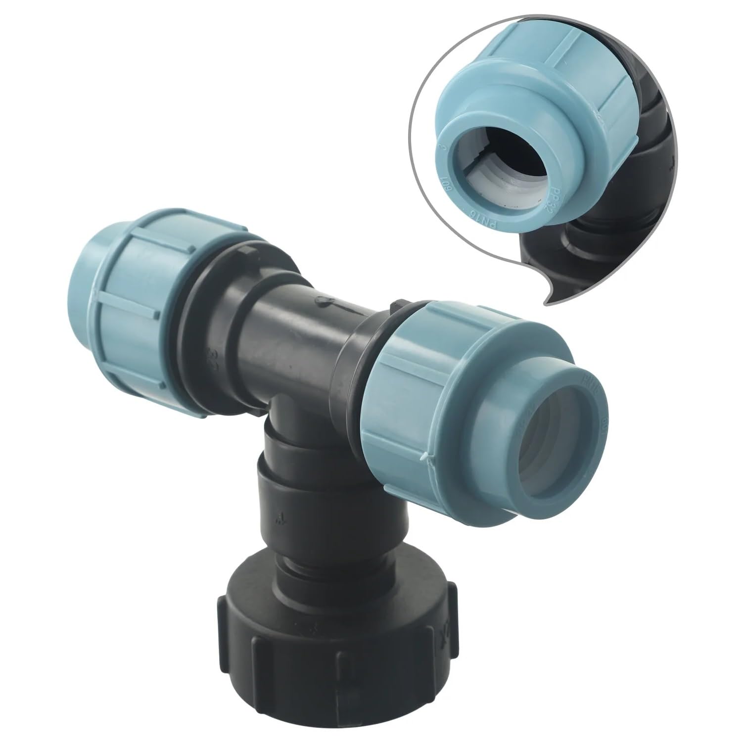 MiJunHD IBC Water Tank Pipe Three-way Outlet 20mm Joints Garden Water Connectors Tank Adapter For Tank Elbow Outlet Watering Irrigation Adapter Tool - Image 3