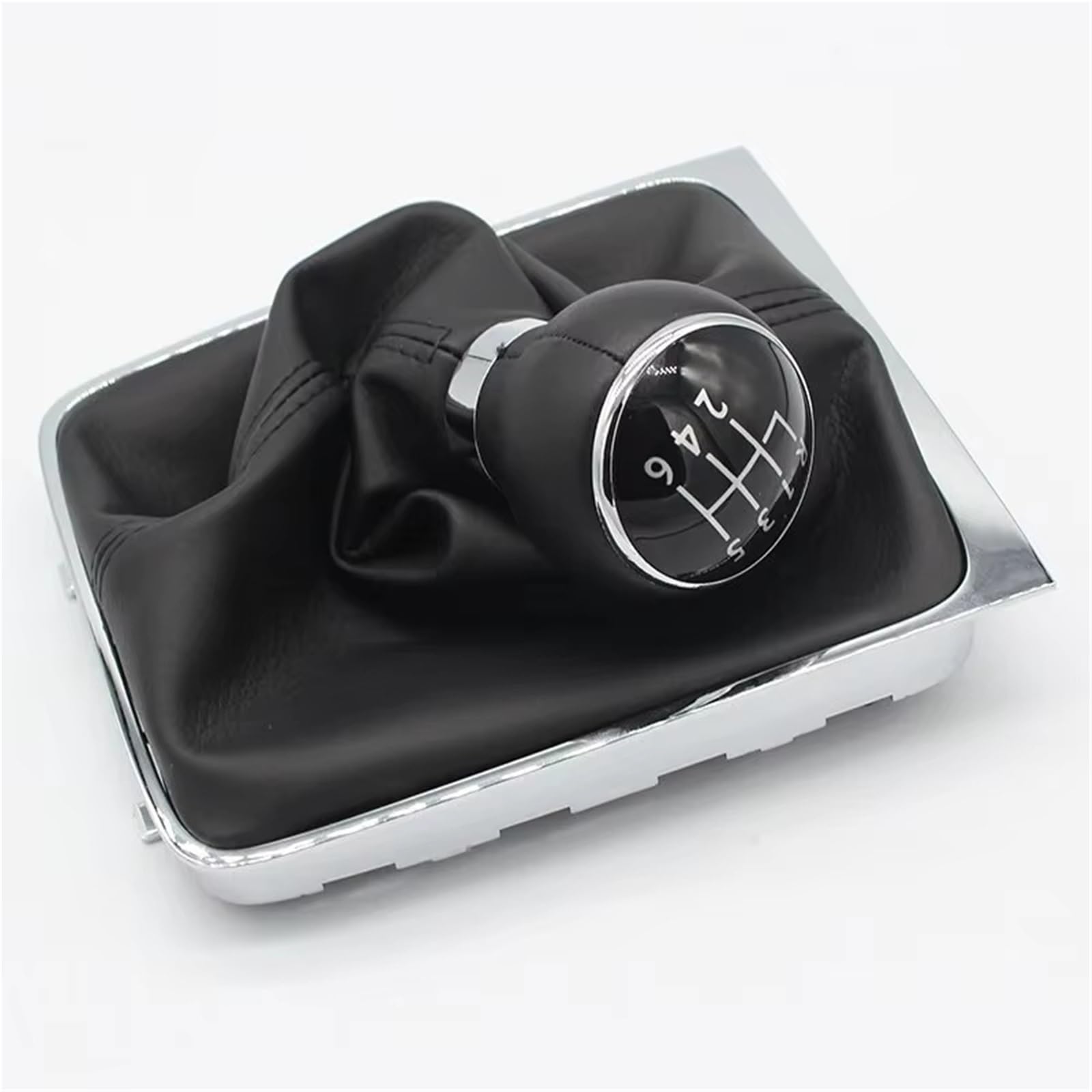 Pdurmbuab Leather 6 Speed Gear Shift Knob Manual For Passat B6 2005-2012