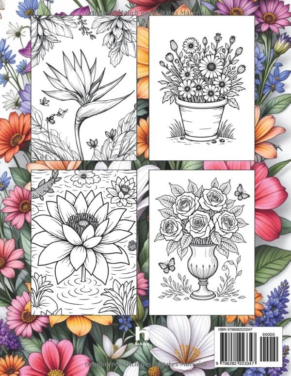Blumen - Ein Malbuch für die Seele: Malbuch für Erwachsene oder Jugendliche mit 50 wunderschönen Blumenmotiven - von heimisch bis exotisch