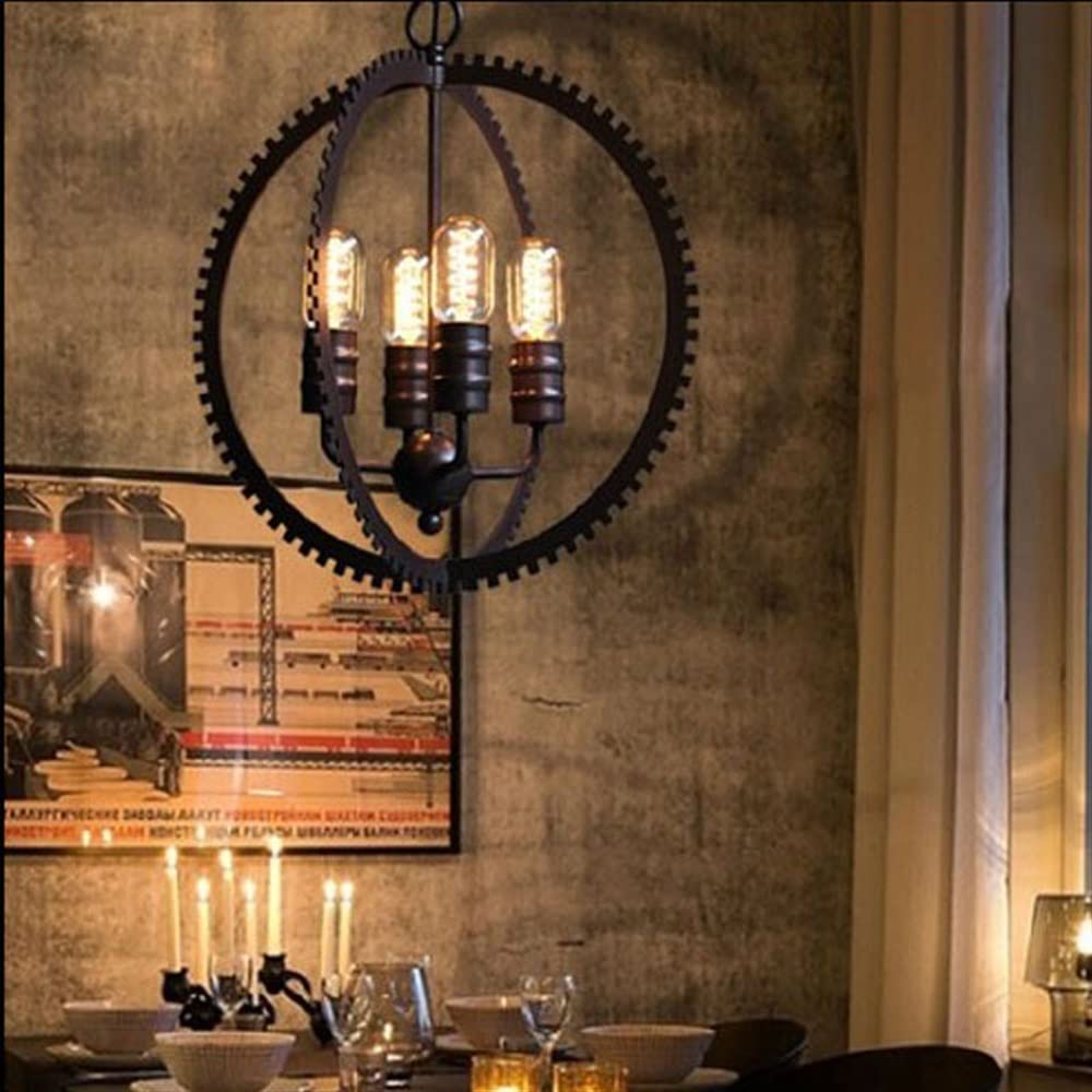 Wisiorek Steampunk Gear z 4 światłami