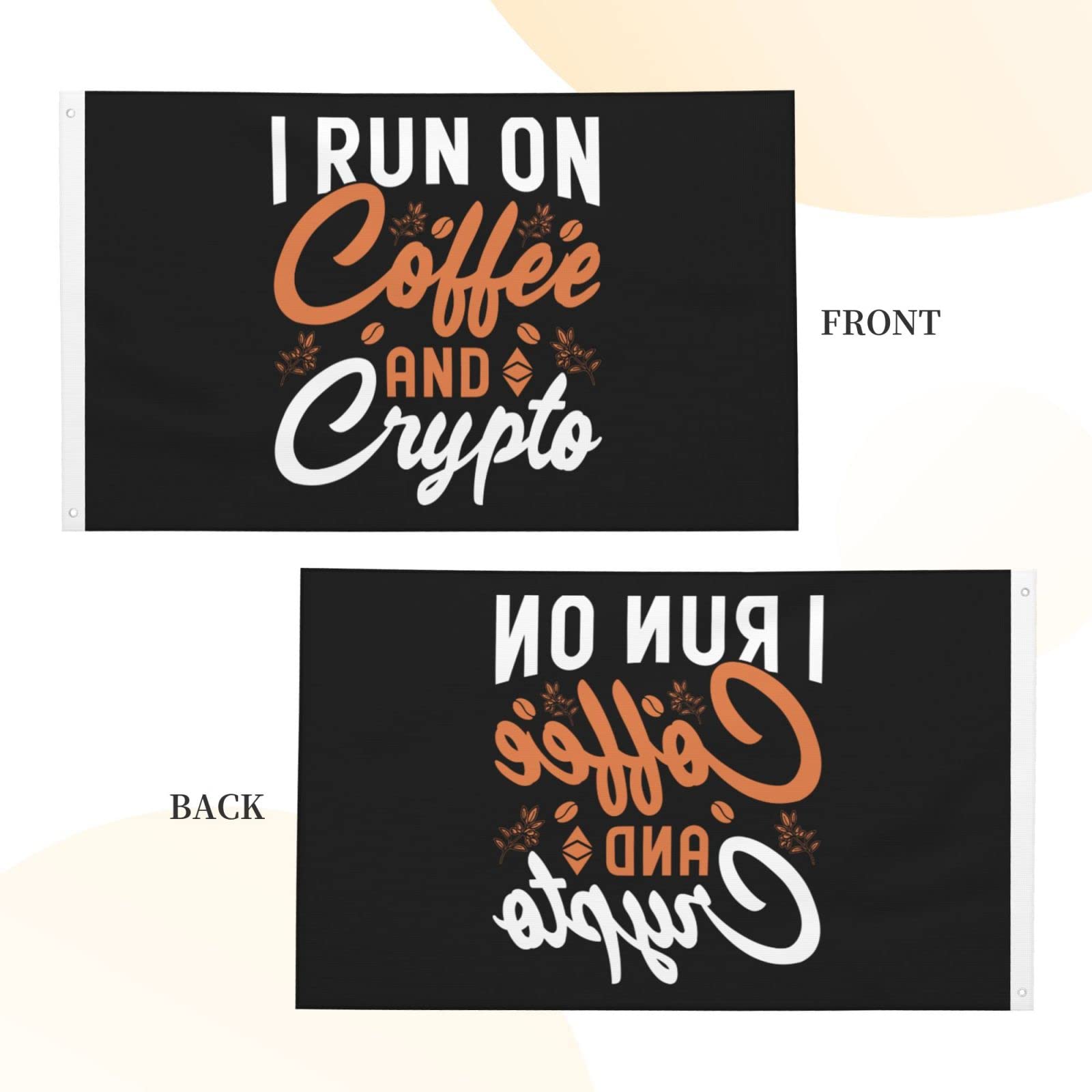 Amazon.com : POOEDSO I Run On Coffee And Crypto Flags 3x5 Ft Outdoor Double  Sided Flag Polyester Lightweight Flags Funny Home Yard Decoration 3by5  Flags : Patio, Lawn & Garden